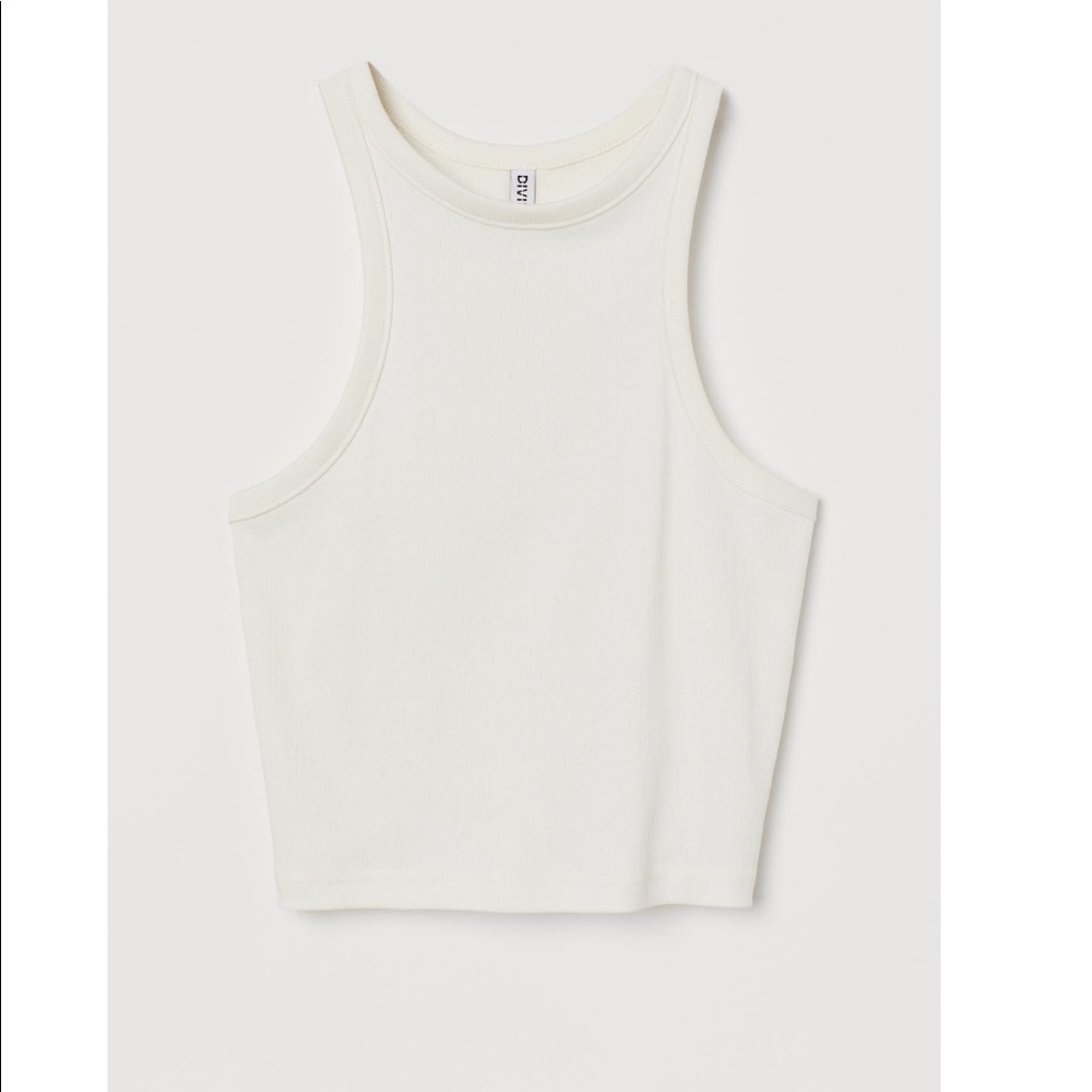 White ribbed tank top